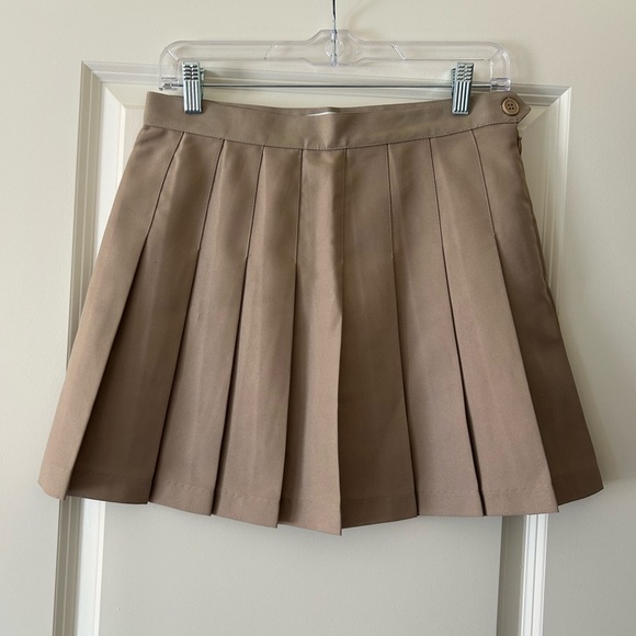 NWOT American Apparel Beige Pleated Tennis Skirt Size M - Picture 4 of 6